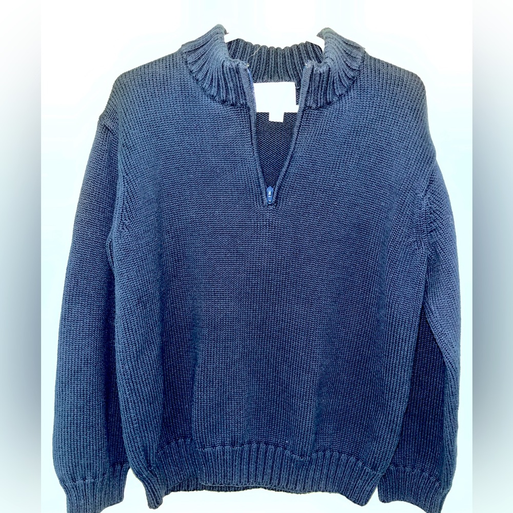 Boys Little English blue half zip sweater. Size 8. Runs small.
